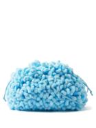 Bottega Veneta - Mini Pouch Chenille Clutch - Womens - Blue