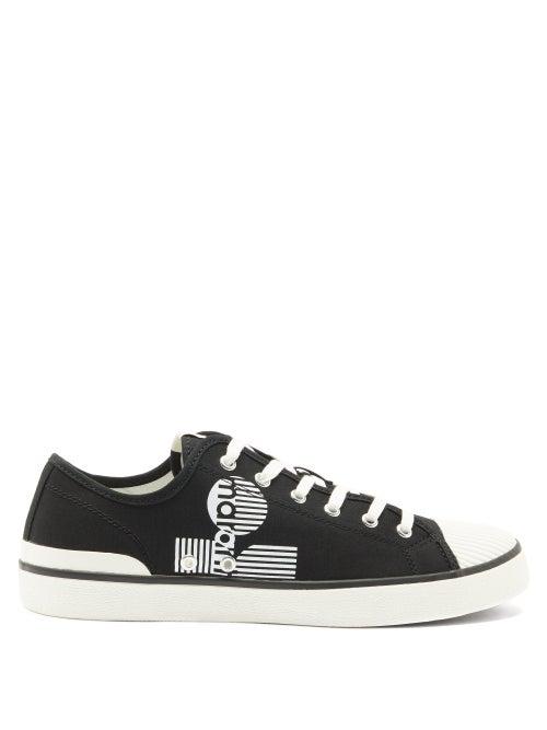 Matchesfashion.com Isabel Marant - Binkooh Logo-print Cotton-canvas Trainers - Mens - Black