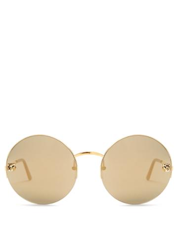 Cartier Eyewear Panthre De Cartier Round Sunglasses
