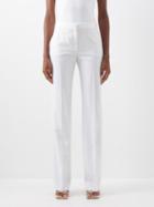 Another Tomorrow - Wool Straight-leg Trousers - Womens - White