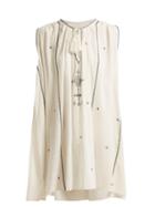 Matchesfashion.com Isabel Marant Toile - Malya Embroidered Cotton Dress - Womens - Cream