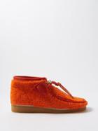 2 Moncler 1952 - X Clarks Wallabee Shearling Desert Boots - Mens - Orange