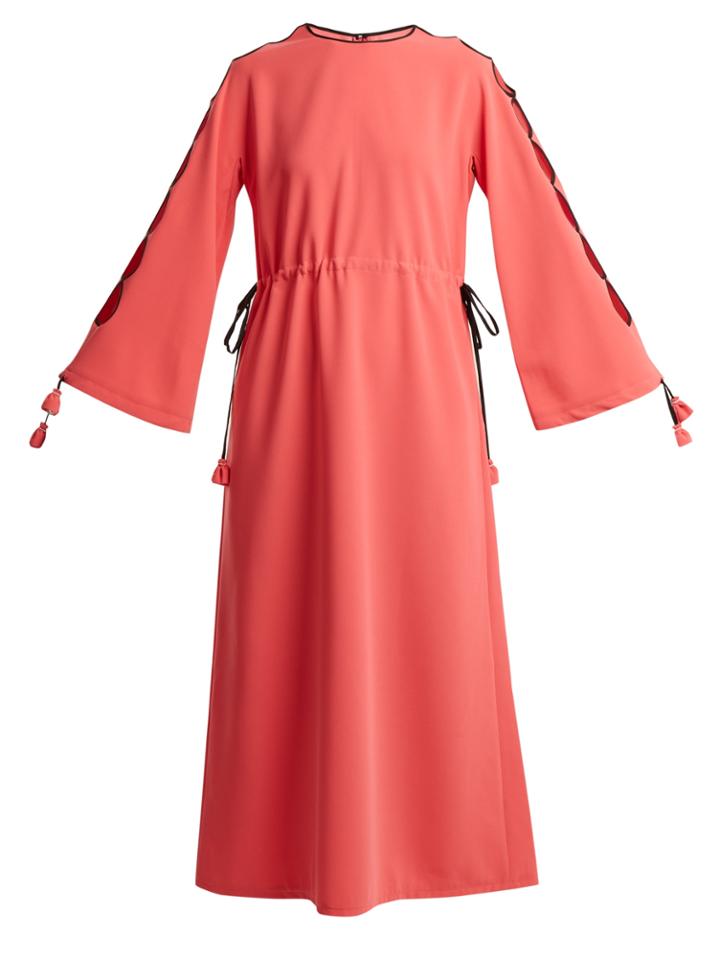 Huishan Zhang Drawstring-waist Cut-out Detail Midi Dress
