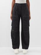 Brunello Cucinelli - Patch-pockets Cargo Jeans - Womens - Dark Denim