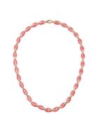 Matchesfashion.com Melissa Kaye - Ada Diamond, Enamel & 18kt Rose-gold Necklace - Womens - Pink Multi