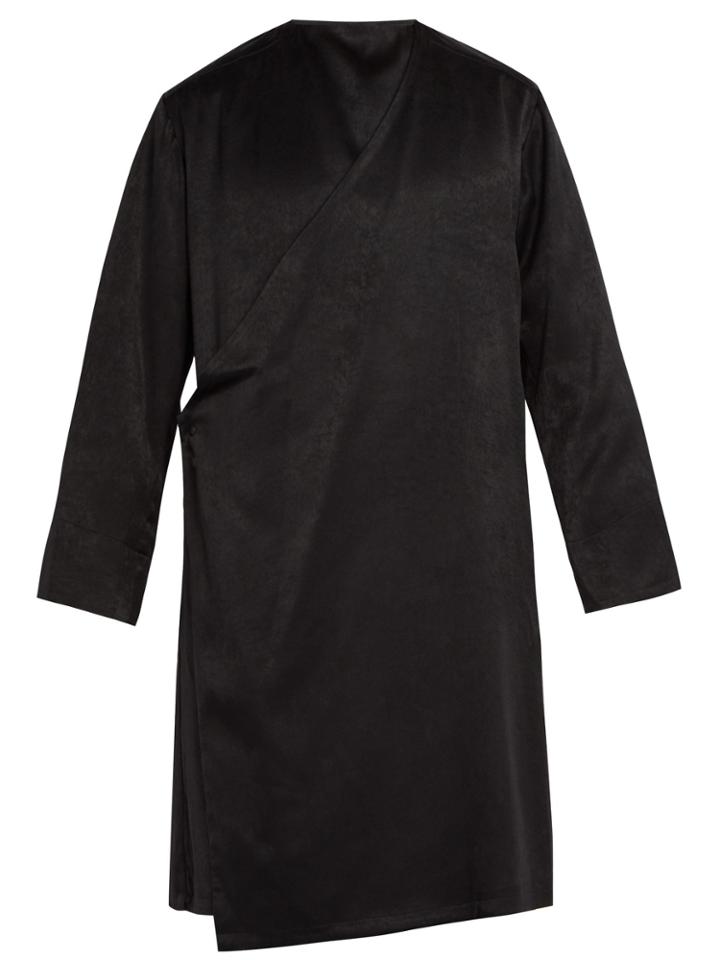 Sasquatchfabrix Oriental Asymmetric Satin Coat