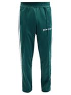 Matchesfashion.com Palm Angels - Logo-print Jersey Track Pants - Mens - Dark Green