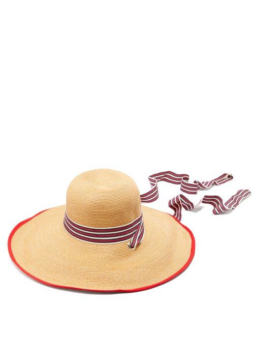 Matchesfashion.com Fil Hats - Arenal Wide Brimmed Straw Hat - Womens - Red White