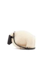 Matchesfashion.com Loewe - Sheep Shearling And Leather Cross-body Bag - Womens - White Black