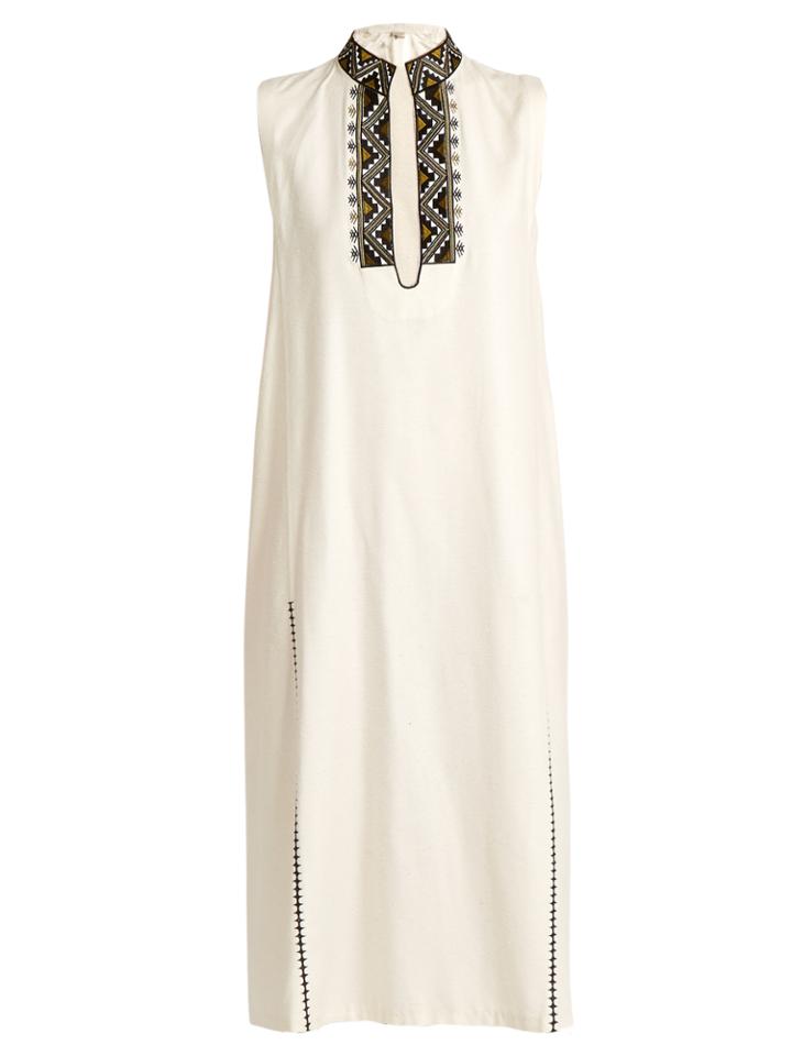 Zeus + Dione Sitia Mandarin-collar Raw-silk Dress