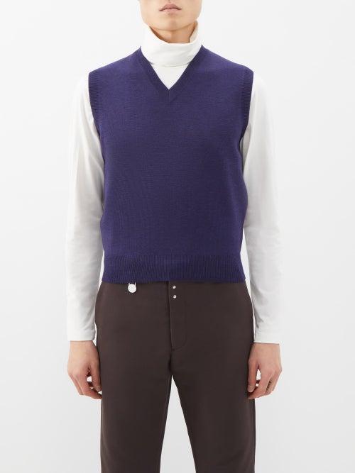 Maryam Nassir Zadeh - Apollo V-neck Sweater Vest - Mens - Navy