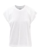 Isabel Marant - Zinao Gathered-shoulder Cotton-jersey Tank Top - Womens - White