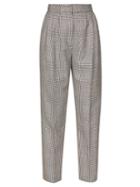 Matchesfashion.com Alexander Mcqueen - High Rise Prince Of Wales Checked Trousers - Womens - Black White