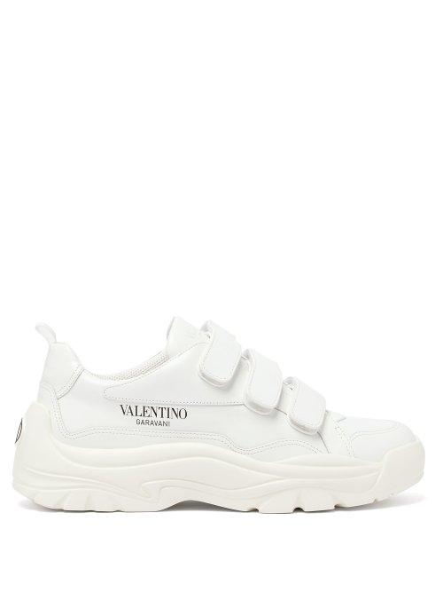 Matchesfashion.com Valentino - Gumboy Velcro Strap Leather Trainers - Mens - White