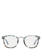 Matchesfashion.com Cartier Eyewear - Round Acetate Glasses - Mens - Blue Multi