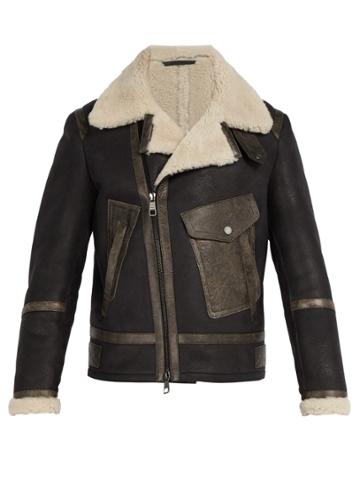 Neil Barrett Shearling Leather Jacket
