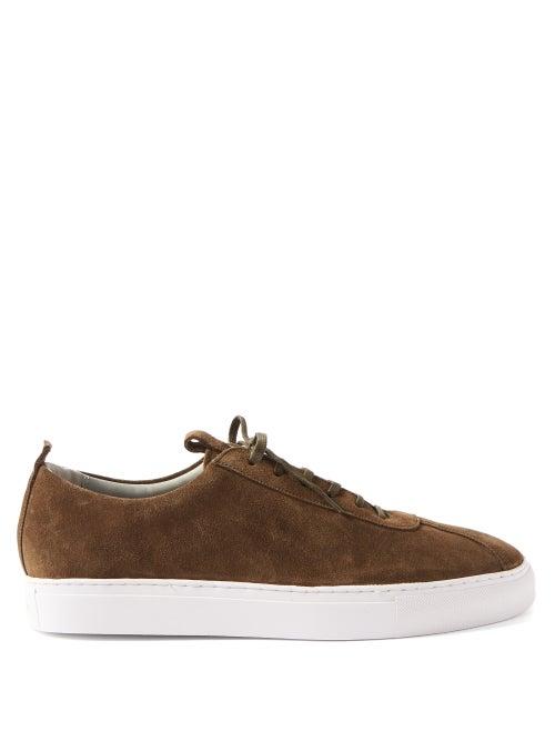 Grenson - Suede Low-top Trainers - Mens - Green