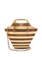Matchesfashion.com Sabry Marouf - The Tutankhamun Gold Leaf & Wood Cross-body Bag - Womens - Gold Multi