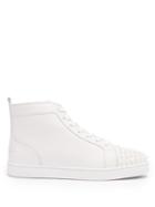 Matchesfashion.com Christian Louboutin - Louis Spike Embellished High Top Trainers - Mens - White