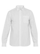 Matchesfashion.com Saturdays Nyc - Miro Logo Striped Cotton Poplin Shirt - Mens - White