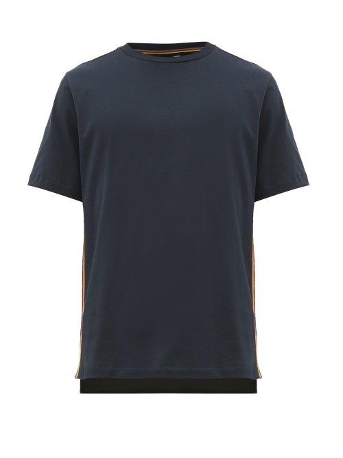 Matchesfashion.com Paul Smith - Side Striped Cotton T Shirt - Mens - Navy