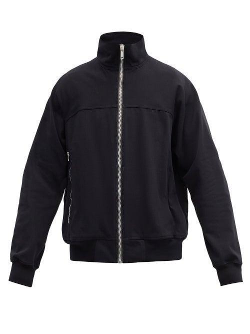 Matchesfashion.com Rick Owens - Zip-up Cotton-jersey Track Jacket - Mens - Black