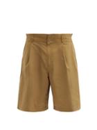 2 Moncler 1952 - Technical-canvas Pleated Shorts - Mens - Green