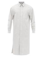 Lemaire - Striped Cotton-poplin Tunic - Mens - Blue Stripe