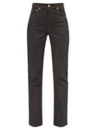 Jacquemus - High-rise Flared-leg Jeans - Womens - Dark Denim