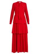 Sonia Rykiel Ruffled Silk Crepe De Chine Dress