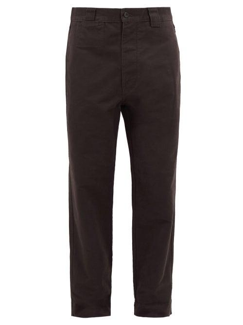 Matchesfashion.com Mhl By Margaret Howell - High Rise Cotton Twill Trousers - Mens - Black