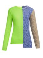 Matchesfashion.com Maison Margiela - Spliced Panel Knit Sweater - Womens - Multi
