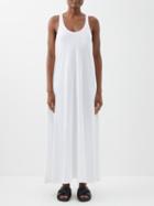 Another Tomorrow - Racerback Jersey Dress - Womens - White