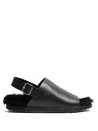 Marni Shearling-lined Leather Sandals