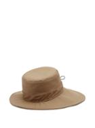 Matchesfashion.com Chlo - Drawcord Wide-brim Cotton-canvas Hat - Womens - Light Brown
