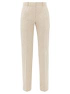 Matchesfashion.com Pallas Paris - Giacomo Seersucker-cotton Straight-leg Trousers - Womens - Beige Stripe