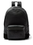 Amiri - Logo-embossed Grained-leather Backpack - Mens - Black