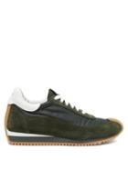 Matchesfashion.com Loewe - Dune Anagram-debossed Shell And Suede Trainers - Womens - Dark Green