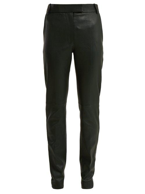 Matchesfashion.com Joseph - Reeve Stretch Leather Trousers - Womens - Green