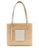 Matchesfashion.com Loewe Paula's Ibiza - Small Raffia And Leather Basket Bag - Womens - White Multi