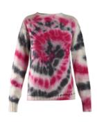Matchesfashion.com Prada - Tie Dye Wool Blend Sweater - Womens - Black Pink