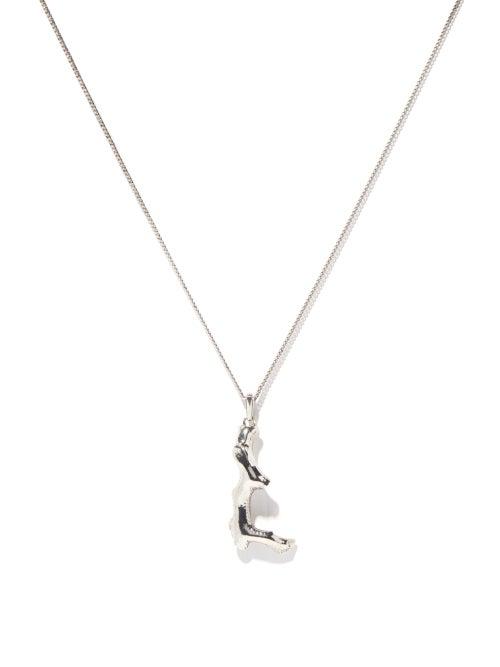 Alexander Mcqueen - Coral-pendant Chain Necklace - Mens - Silver