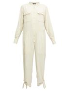 Matchesfashion.com Isabel Marant - Tacaia Ankle-tie Jumpsuit - Womens - Ivory