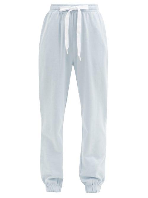 Matchesfashion.com The Upside - Loire Captain Cotton-jersey Track Pants - Womens - Light Blue