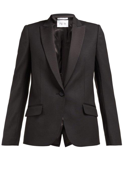 Matchesfashion.com Pallas X Claire Thomson-jonville - Dante Single Breasted Wool Twill Blazer - Womens - Black