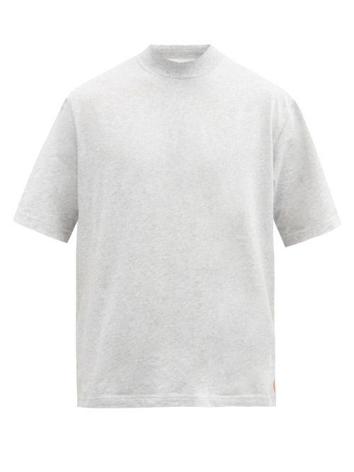 Matchesfashion.com Acne Studios - Esco High-neck Cotton T-shirt - Mens - Light Grey