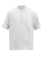 Matchesfashion.com Acne Studios - Esco High-neck Cotton T-shirt - Mens - Light Grey