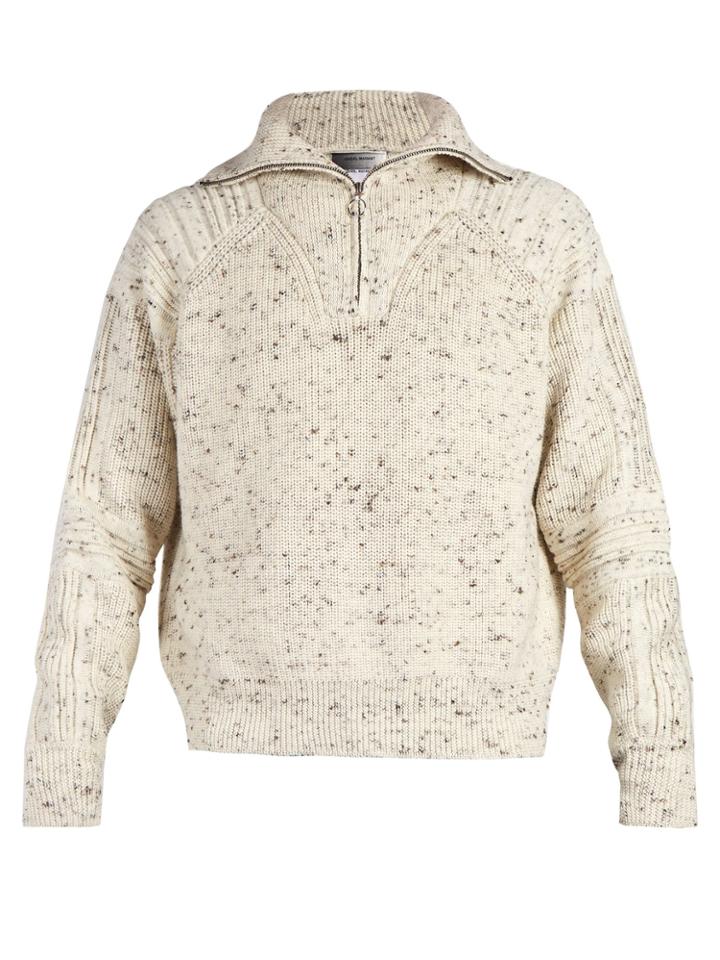 Isabel Marant Lelly Wool Half-zip Sweater
