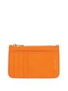 Matchesfashion.com Mansur Gavriel - Zipped Grained-leather Cardholder - Womens - Orange