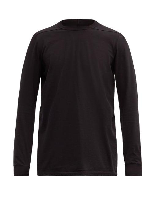 Matchesfashion.com Rick Owens - Level Longline Cotton-jersey Long-sleeved T-shirt - Mens - Black